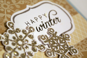 Sparkly Snowflakes card - detail