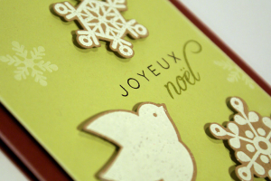 Dove in the Snow card - detail