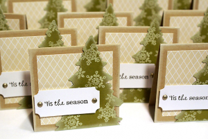 Christmas Drawing Tree mini cards