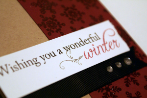 Wonderful Winter Wishes card - detail