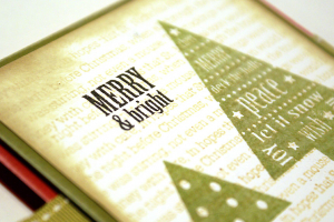 Merry & Bright Trees card - detail