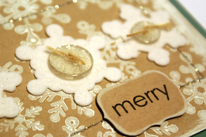 Merry Snowflakes card - detail