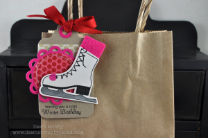 Winter Birthday gift tag