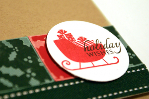 Simple Sleigh Card - detail
