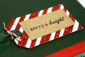 Merry & Bright Tag Card - detail