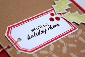 Holly Holiday Cheer Card - detail