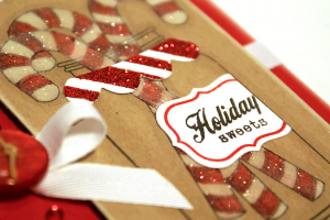 Candy Cane Sweets Card - detail