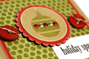 Sparkle Ornament Card - detail