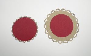 Spellbinders Lacey Circle with 1 3/4" punched circle