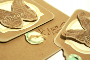 Distressed Butterfly Dream Card & Tag - detail