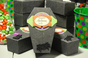 Halloween coffin treat boxes