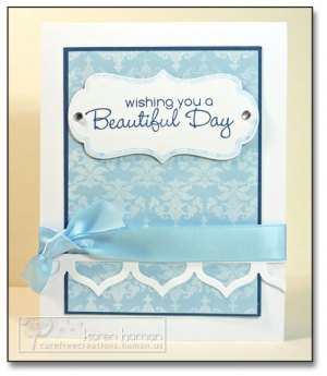 Blue Damask