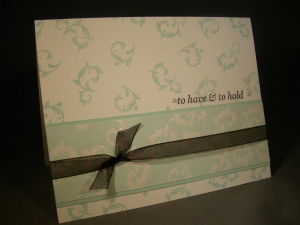 resist sky blue wedding card