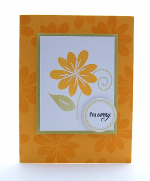 Triple Stamped Flower card
