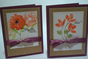 Watercolor Shimmer Flower Cards