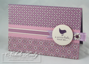 Little Purple Birdie Card
