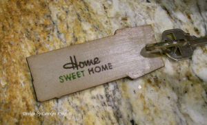 CK Home sweet Home keychain reverse side
