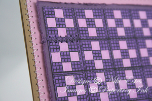 close up of the "mending"