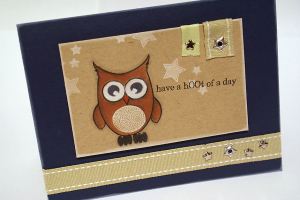 Hoot Day Owl Card