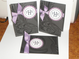 Black and Purple Monogram