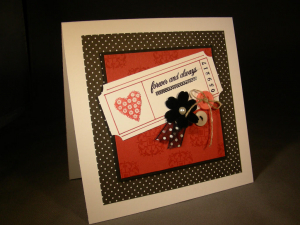 faux Jennie Bowlin ticket card