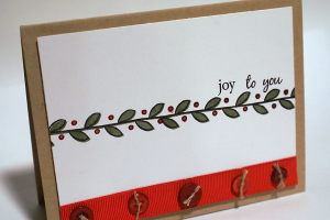 Joy to you Leaf Border Card
