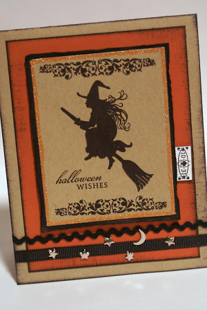 Vintage Witch Halloween Card