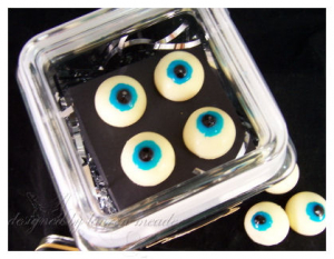 eyeballs in creepy treats container