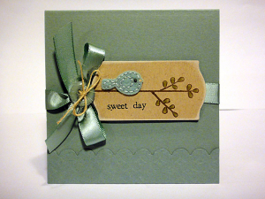 Sweet Stitched Little Bird Card
