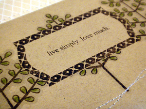 Simple Trees Card - detail