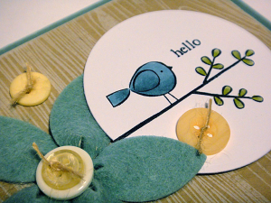 Hello Bird Card - detail