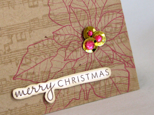 Merry Christmas Poinsettia (detail)