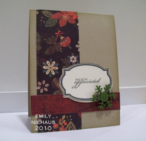 xmas thankyou green snowflake