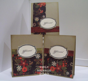 Trio of xmas thank you cards