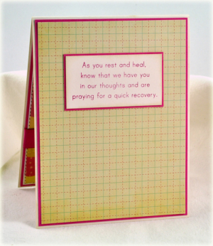 Inside of Wishing You Brighter Days card