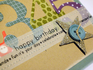 Birthday Numbers Card - detail