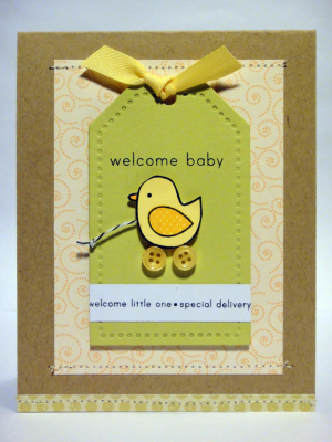 Welcome Baby Duck Card