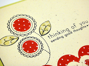 Thinking of You Blooms Card - detail