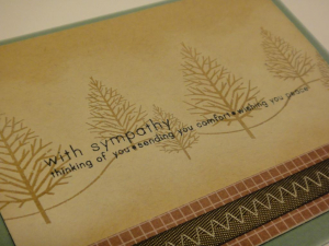 Sympathy in the Trees Card - detail