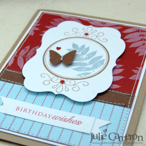 elegant framed butterfly bday handmade card2