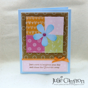 patchwork gloomies handmade card
