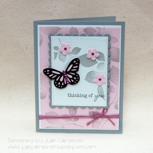 Pretty Butterfly Thinking of You Handmade Card