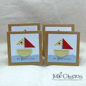 you float my boat handmade mini cards