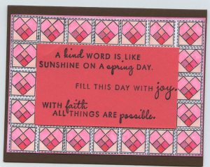 Encouraging words card