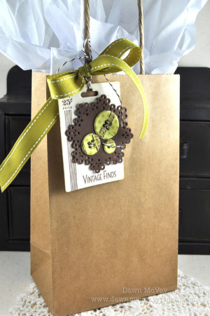 Button Card gift tag