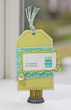 Little Birthday cake tag