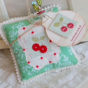 Cherry-Button-Pillow