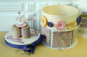 Cute as a Button gift box - open