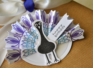 Peacock Happy Birthday Tag