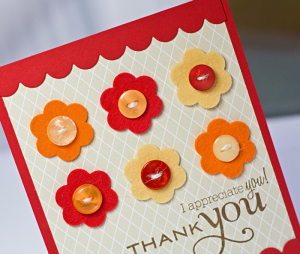 Bright and Cheery Thank You detail